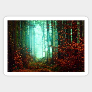 Magical forest light Sticker